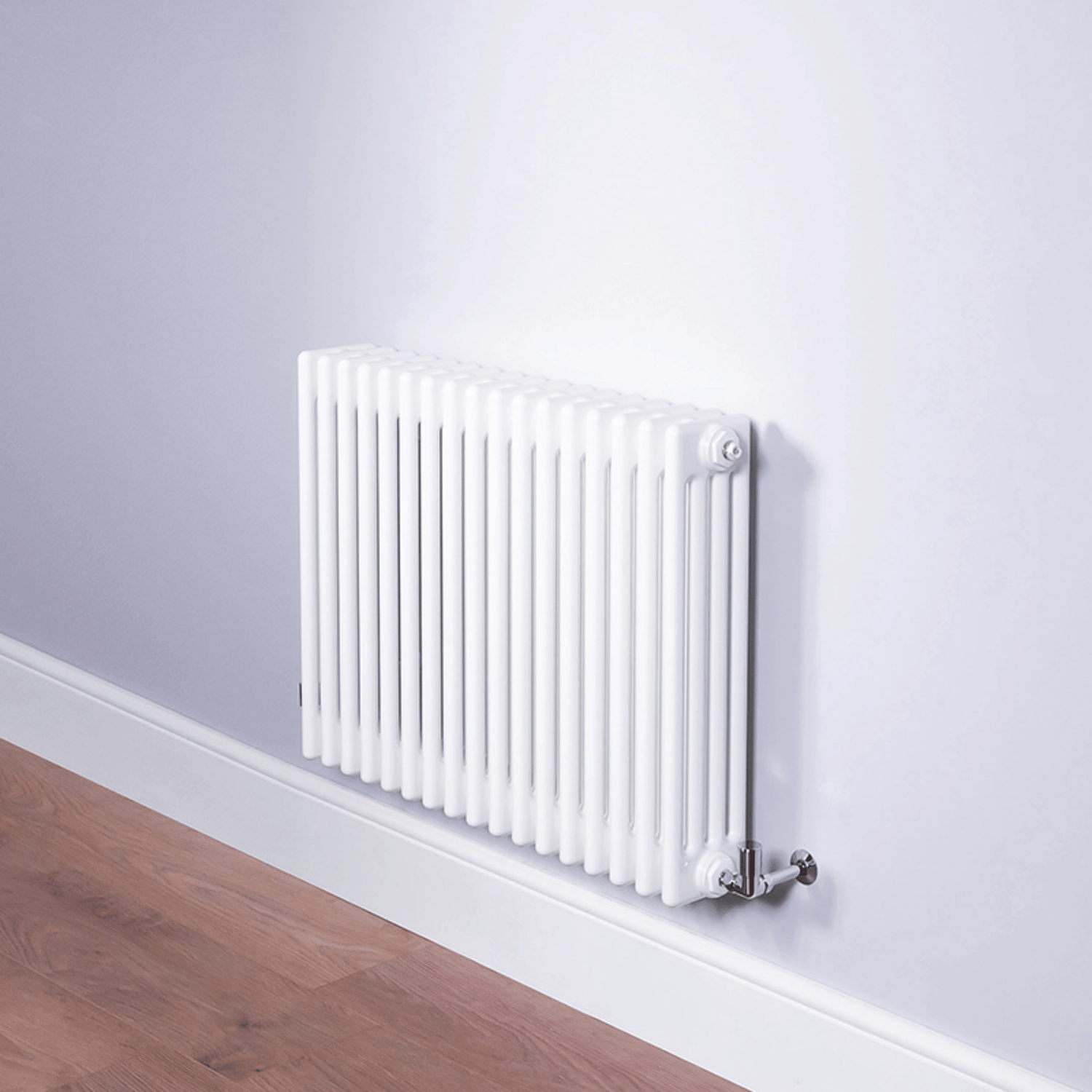 DQ Ardent 4 Column Horizontal Radiator - 750mm x 990mm - White (RAL 9016) - AM4.750/21-W
