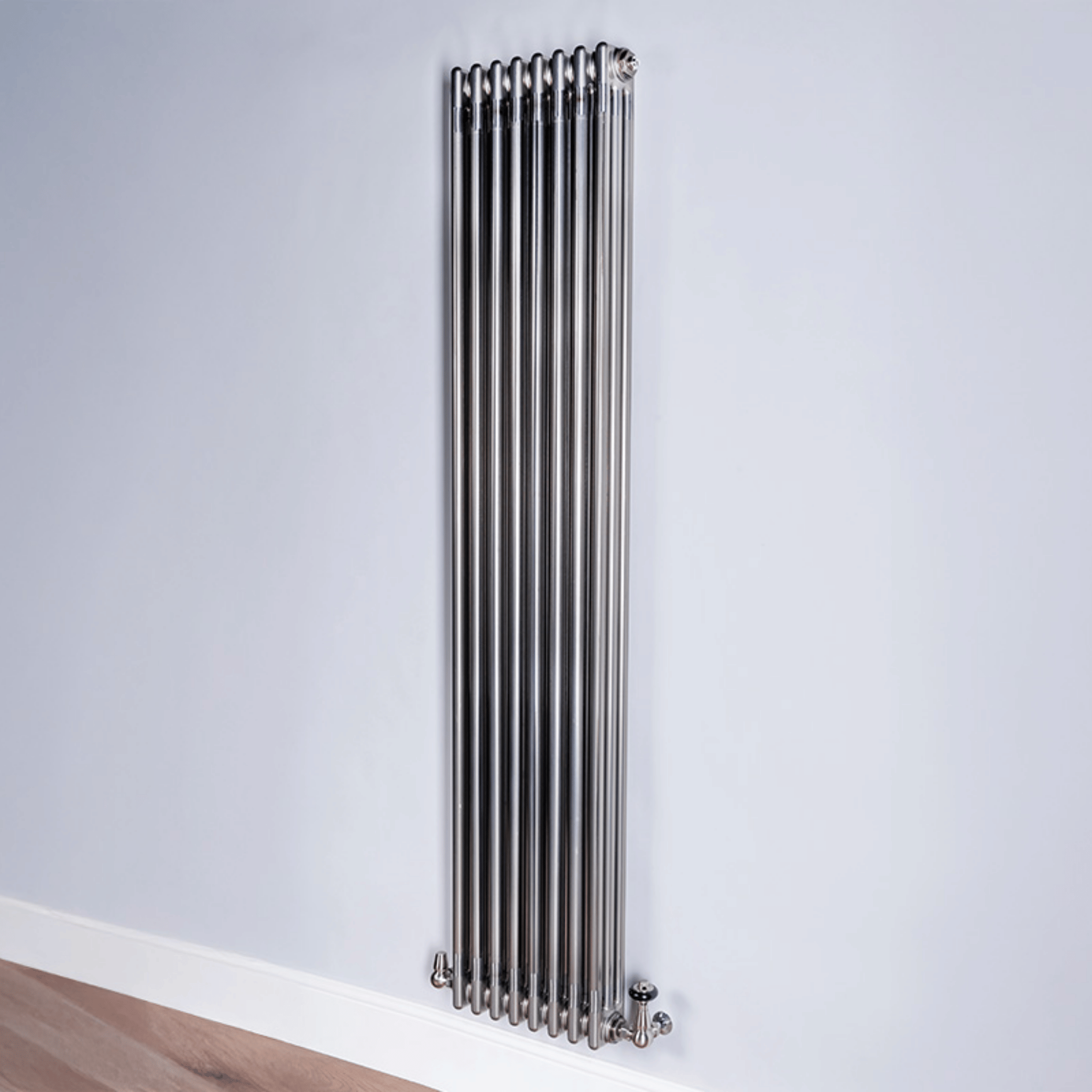 DQ Ardent 3 Column Vertical Radiator - 1800mm x 392mm - Bare Metal Lac ...