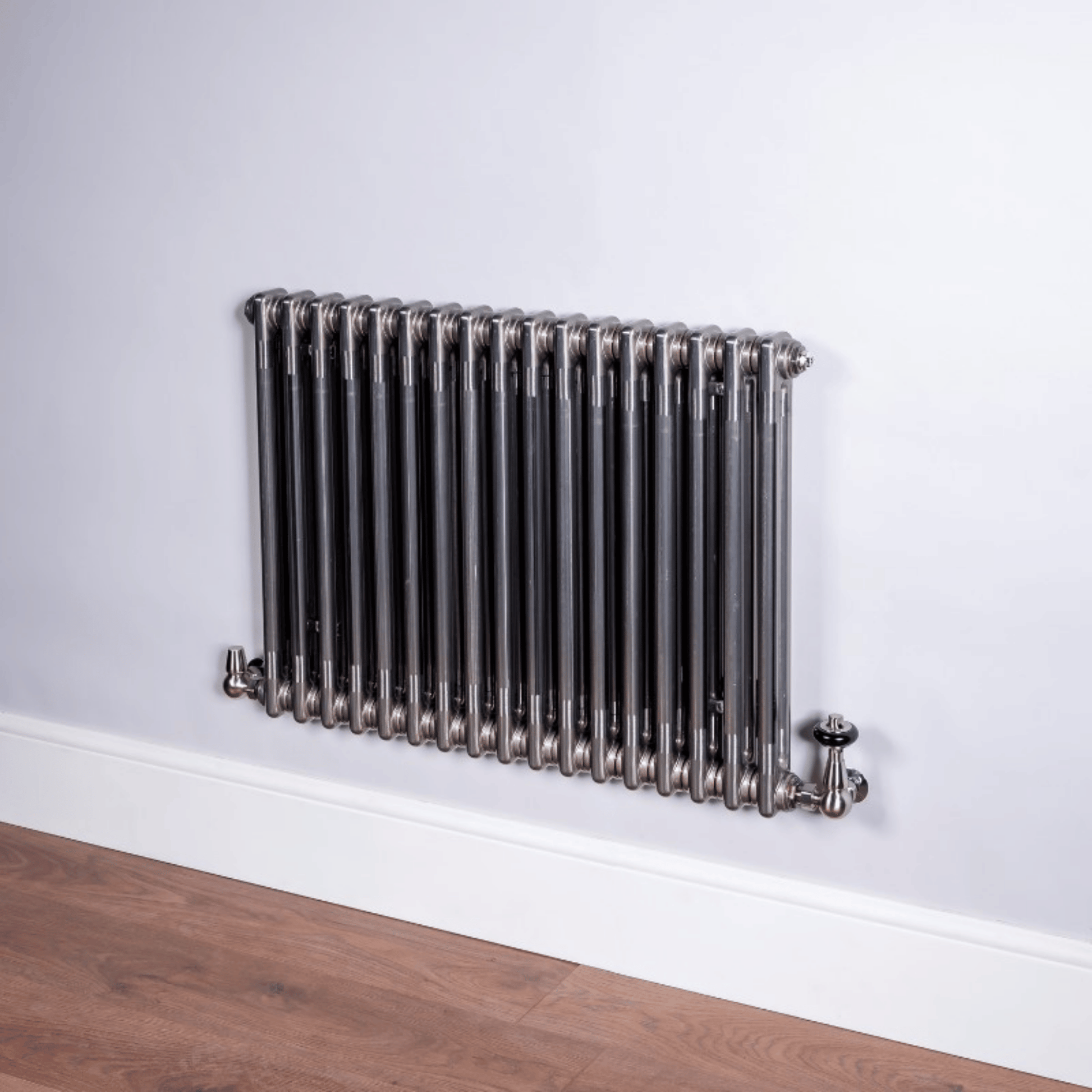 DQ Ardent 2 Column Horizontal Radiator - 500mm x 990mm - Bare Metal Lacquer - AM2.500/21-BML