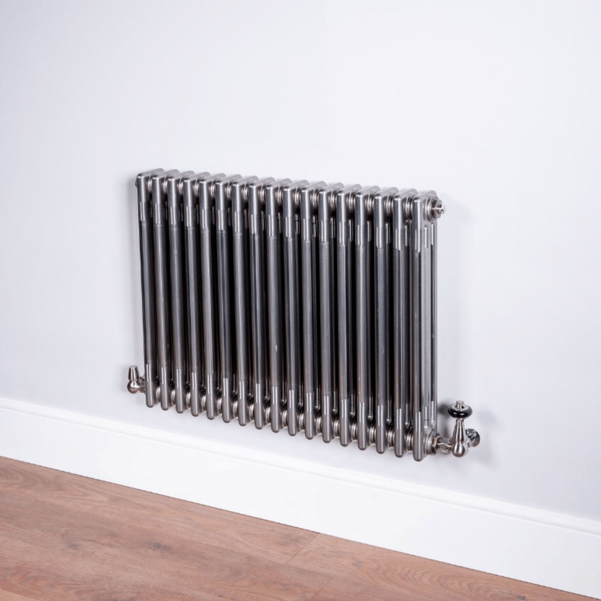 DQ Ardent 3 Column Horizontal Radiator - 600mm x 622mm - Bare Metal La ...