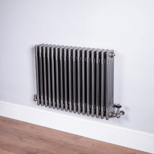 DQ Ardent 4 Column Horizontal Radiator - 600mm x 1404mm - Bare Metal Lacquer - AM4.600/30-BML