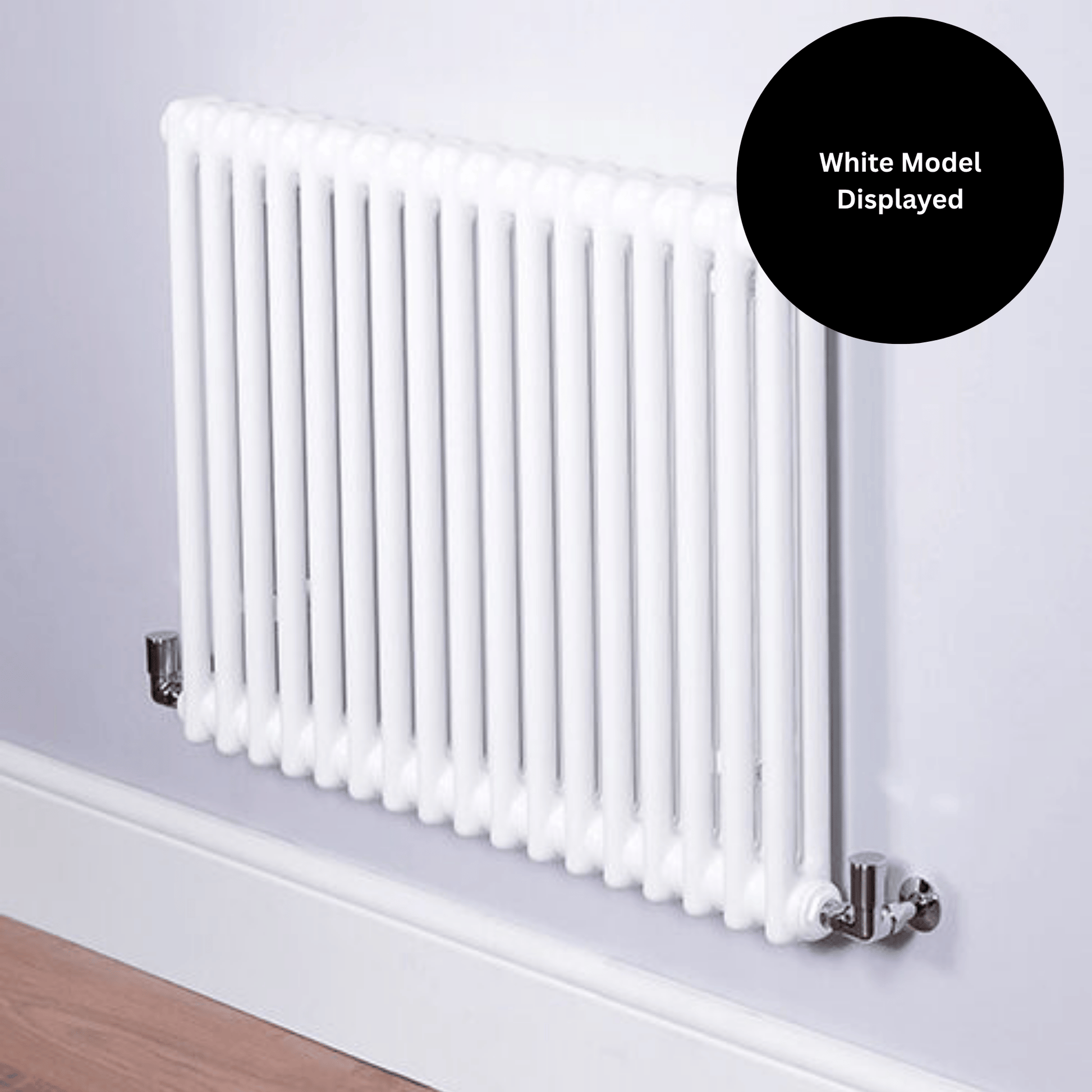 DQ Ardent 2 Column Horizontal Radiator - 500mm x 622mm - F02 Ultra Matt Black - AM2.500/13-UMB