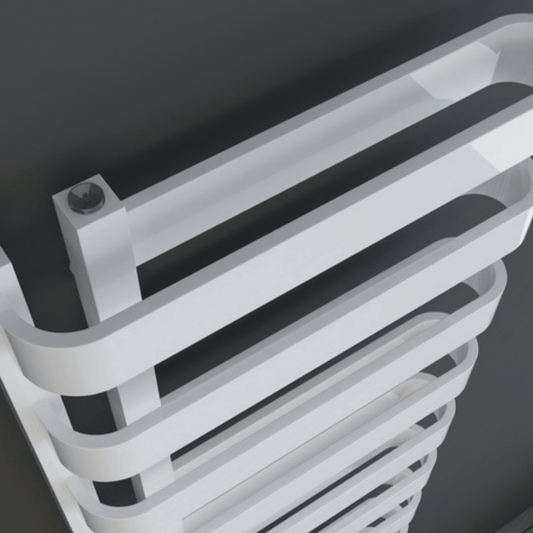 DQ Azura Towel Rail - 1300mm x 500mm - White Gloss (RAL 9016) - AZURA50/130-W