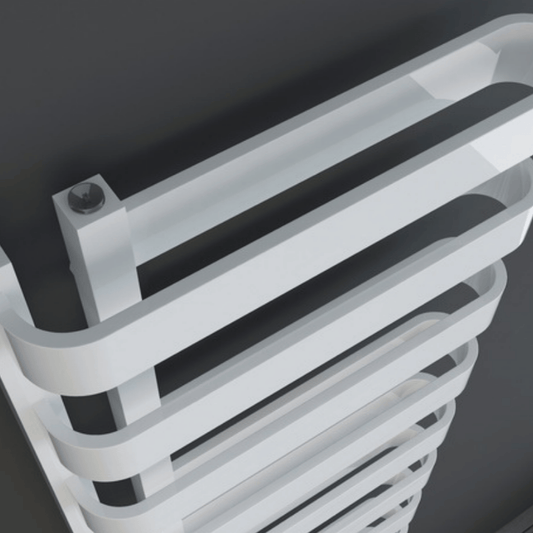 DQ Azura Towel Rail - 850mm x 500mm - White Gloss (RAL 9016) - AZURA50/80-W