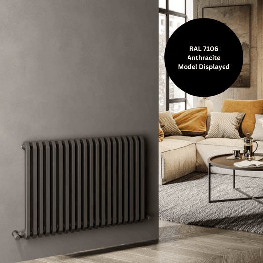 DQ Brunel Horizontal Radiator - 600mm x 1086mm - RAL Colour/DQ Finishes - BRUNEL600/26-F