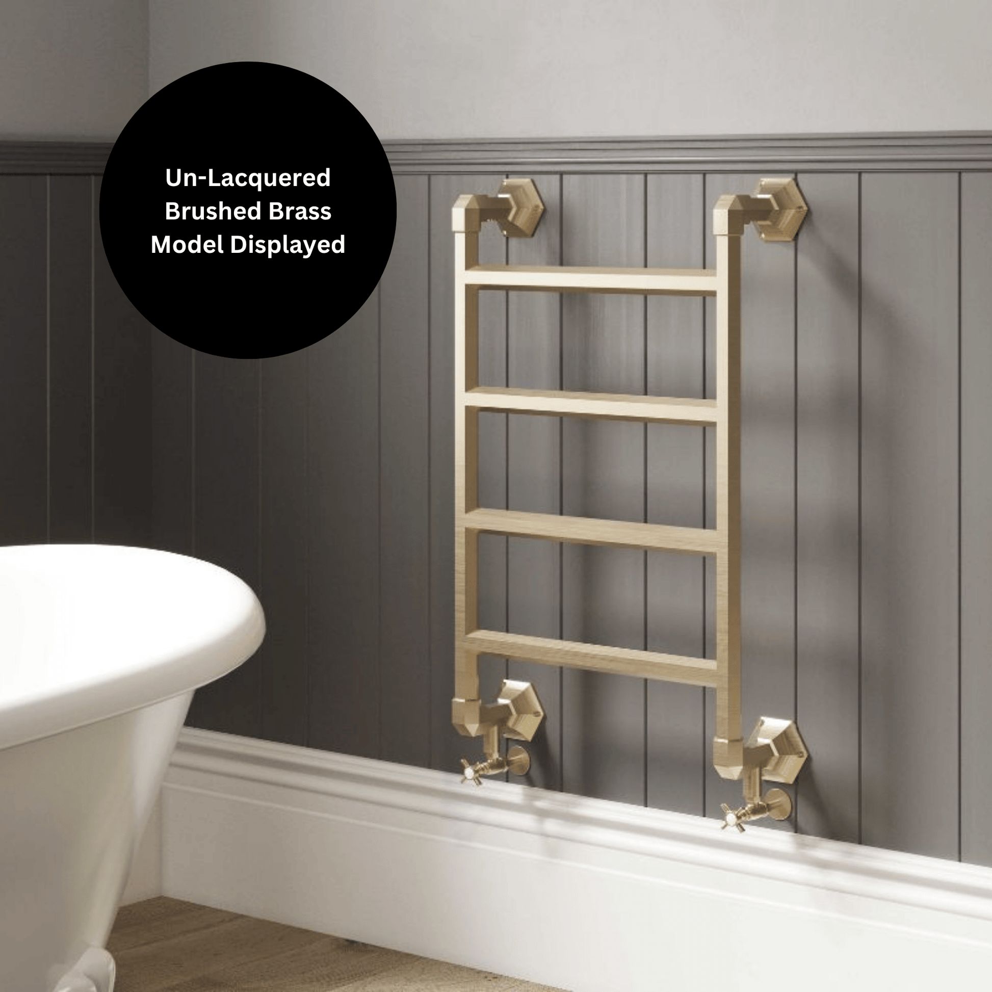 DQ Cantley Wall Mounted Towel Rail - 986mm x 700mm - Chrome - CANTLEY-3-CP