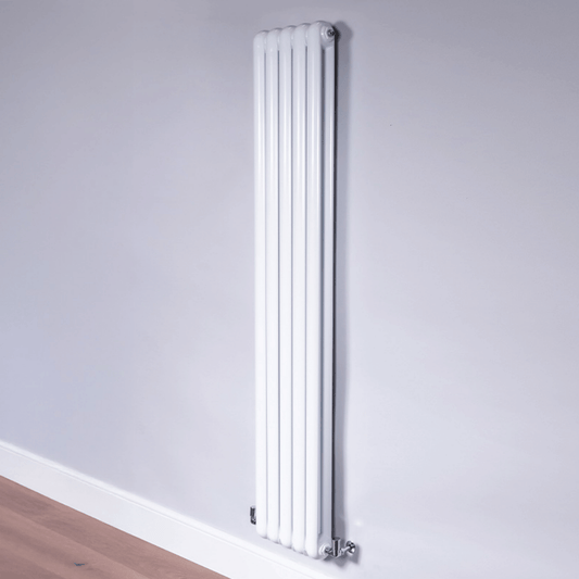 DQ Cassius Vertical Radiator - 1800mm x 510mm - White (RAL 9016) - CASSIUS180/7-W