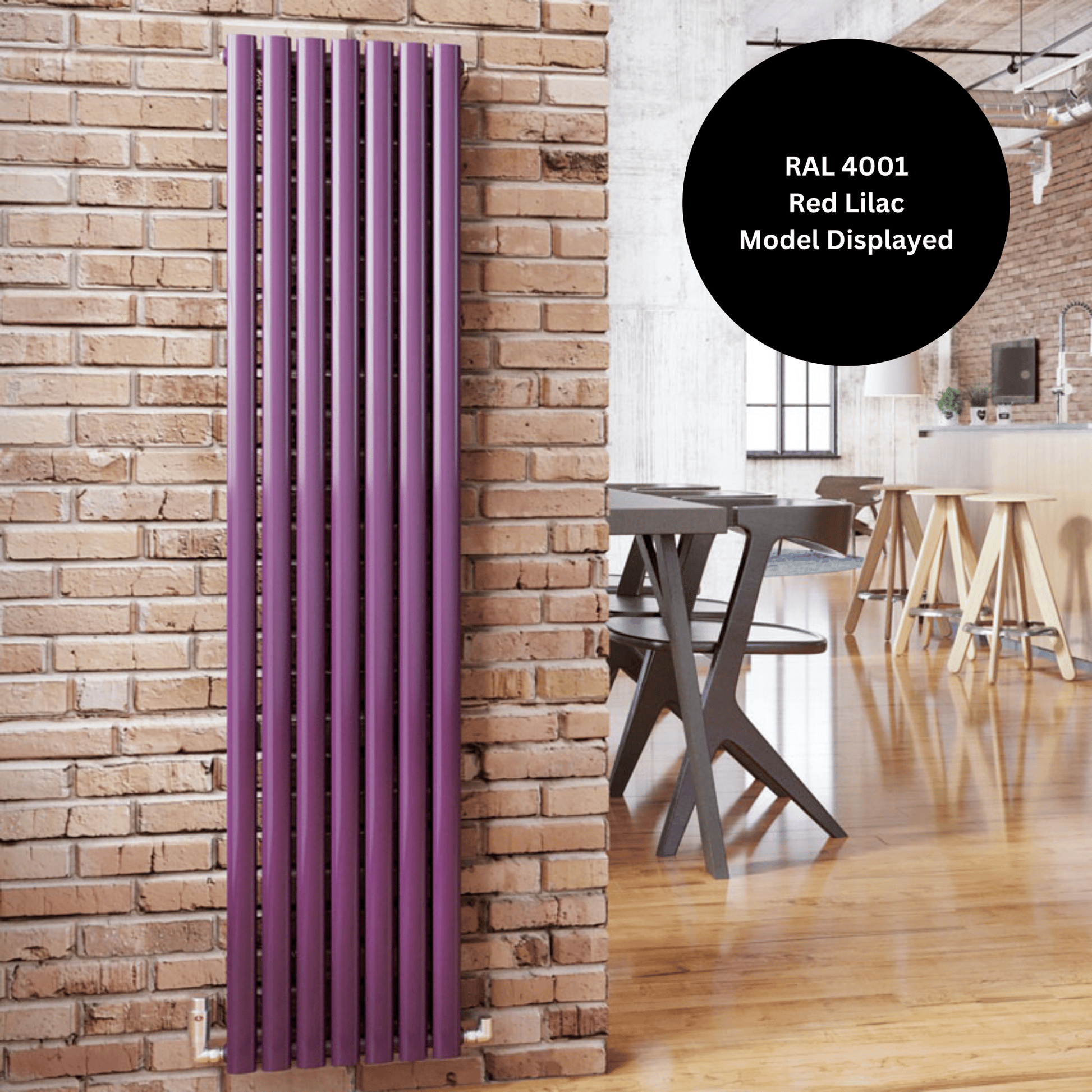 DQ Cove Double Vertical Radiator - 1800mm x 531mm - RAL Colour/DQ Finishes - COVE180/9D-F