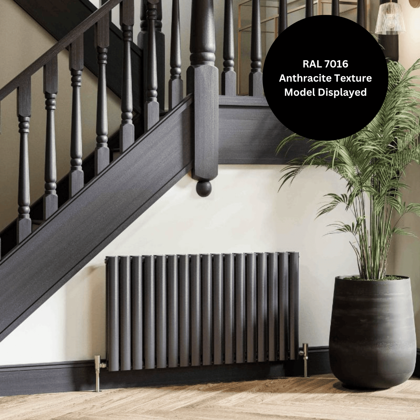 DQ Cove Double Horizontal Radiator - 550mm x 1412mm - RAL Colour/DQ Finishes - COVE550/24D-F