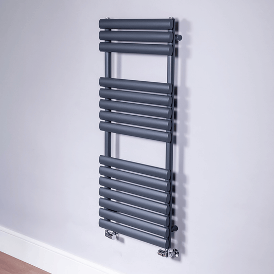DQ Cove TR Towel Rail - 1535mm x 500mm - Anthracite Texture (RAL 7016) - COVETR50/150-A