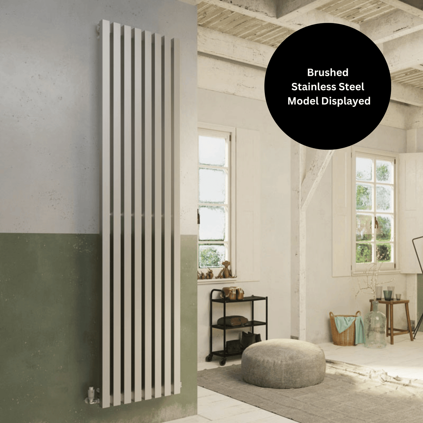 DQ Dune Vertical Radiator - 2000mm x 460mm - RAL Colour/DQ Finishes - DUNE200/8-F