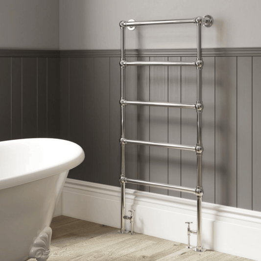 DQ Elveden Floor Mounted Towel Rail - 1592mm x 837mm - Chrome - ELVEDEN-3-CP