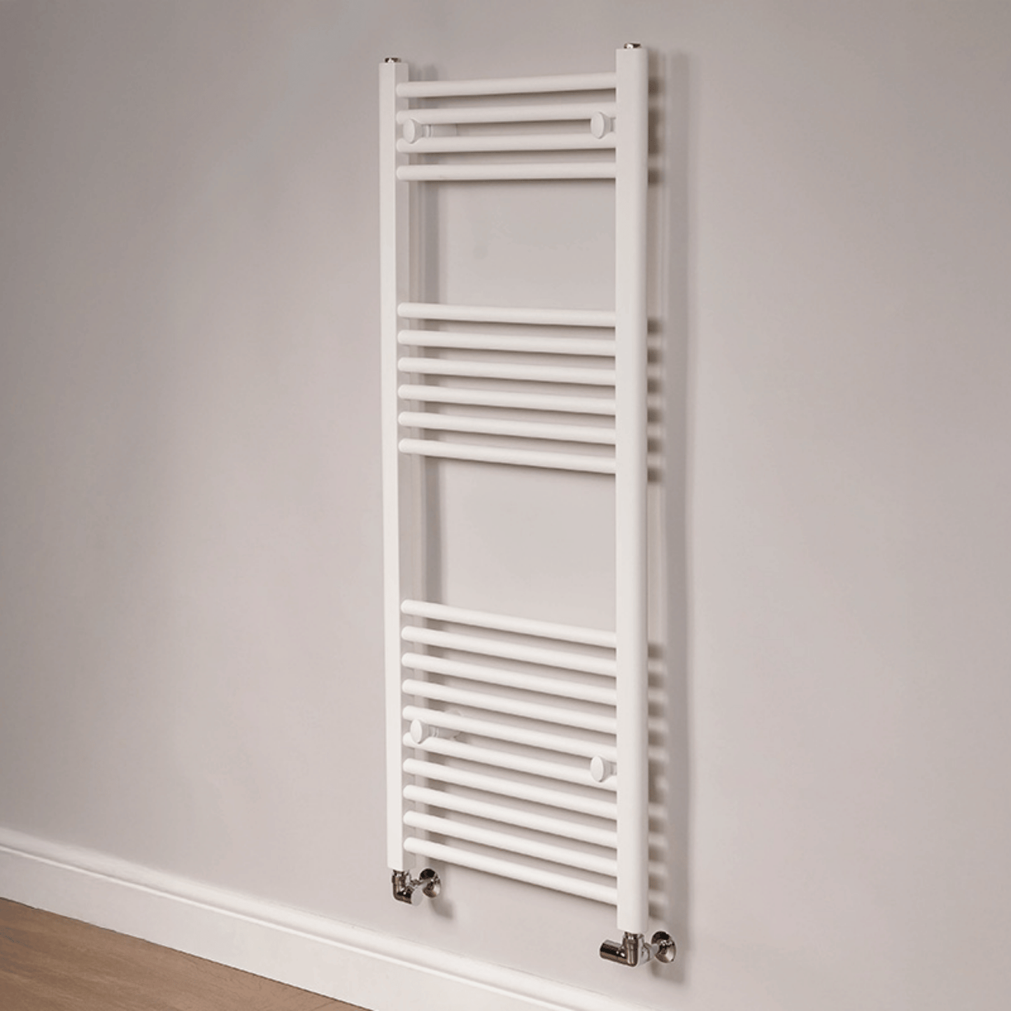 DQ Essential Towel Rail - 800mm x 500mm - White Texture (RAL 9016) - ESSLR50/80-WT