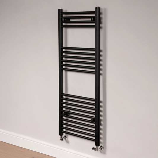 DQ Essential Towel Rail - 600mm x 500mm - Matt Black (RAL 9004) - ESSLR50/60-MB