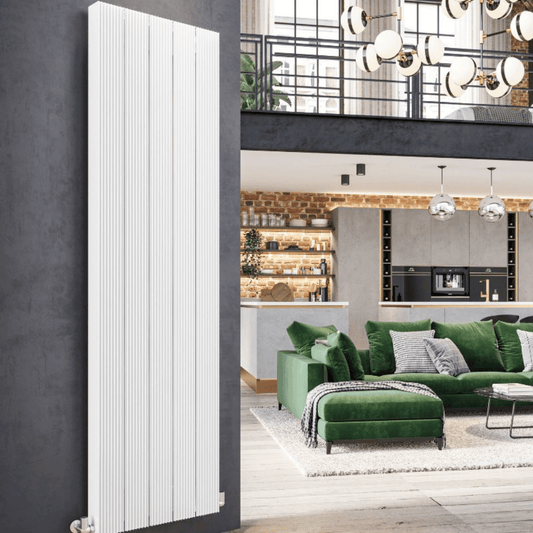 DQ Galena Vertical Radiator - 1800mm x 525mm - White Matt (RAL 9016) - GALENA180/7-W