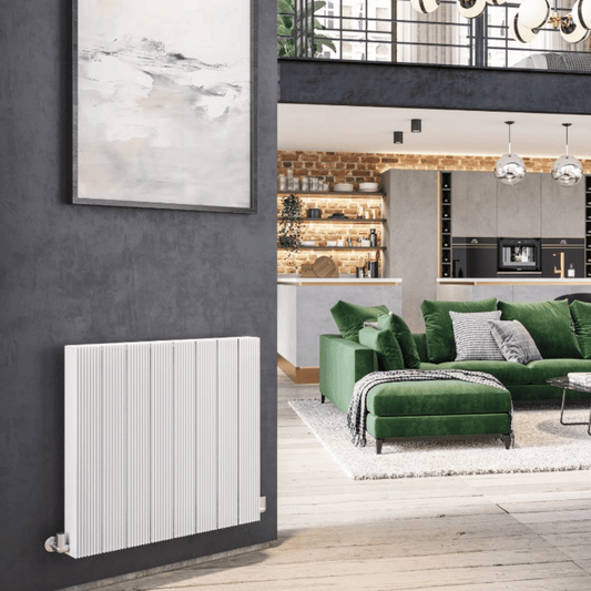 DQ Galena Horizontal Radiator - 600mm x 1425mm - White Matt (RAL 9016) - GALENA600/19-W