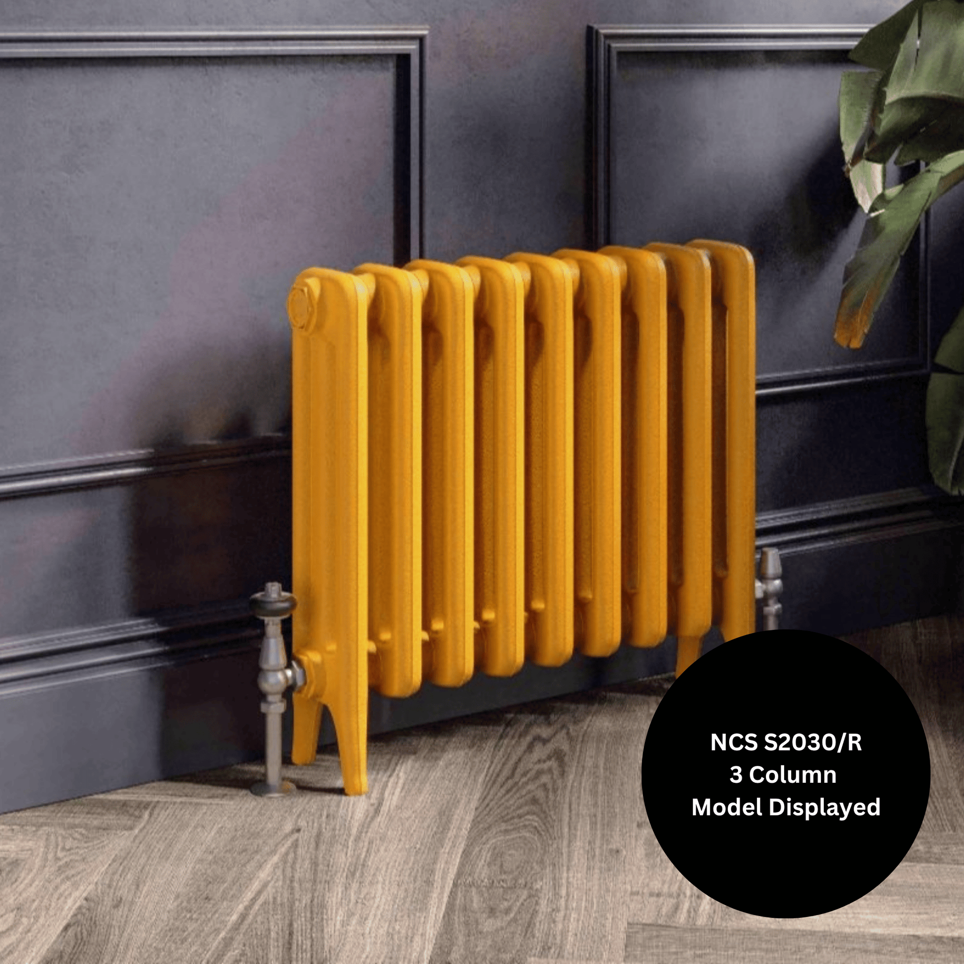 DQ Herbie 3 Column Cast Iron Radiator - 750mm x 2430mm - Polished Lacquered - CR/HER3/750/40-PLF