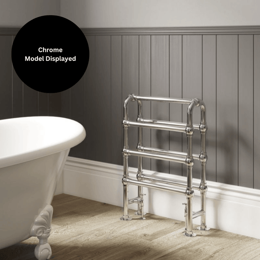 DQ Hilborough Floor Mounted Towel Rail - 1040mm x 837mm - Chrome - HILBOROUGH-4-CP