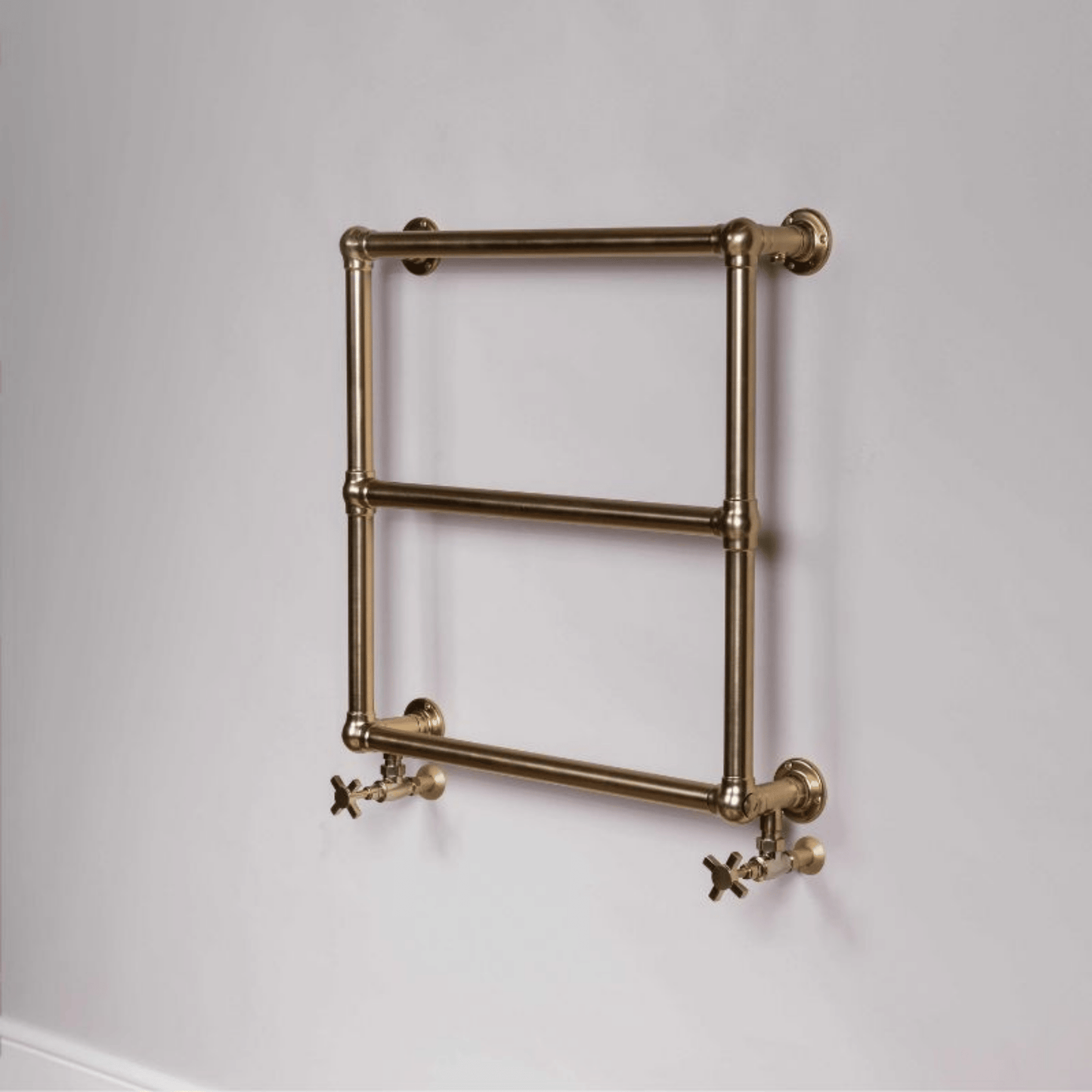 DQ Hungerford Towel Rail - 685mm x 685mm - Brushed Brass - HUNGERFORD-BB