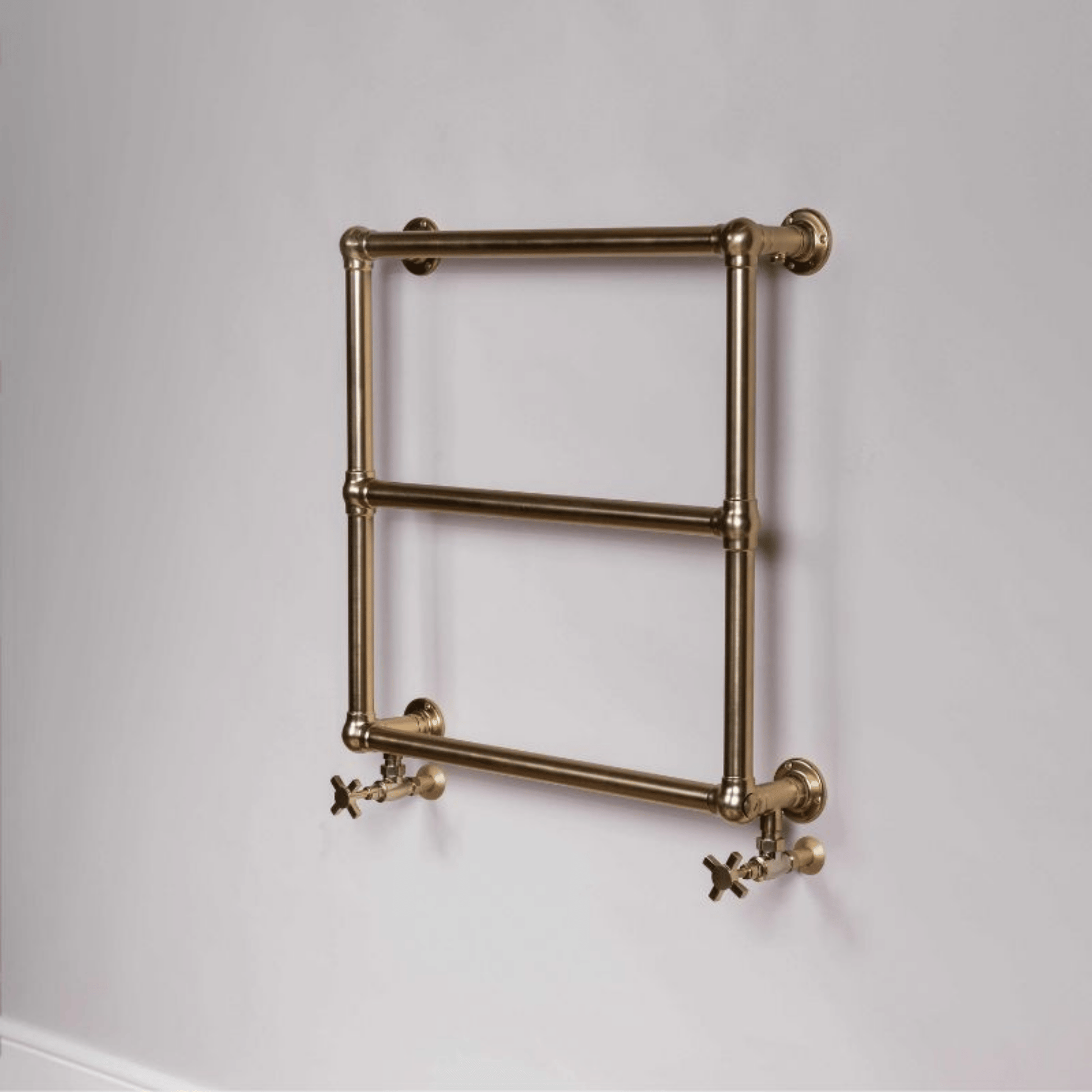 DQ Hungerford Towel Rail - 685mm x 685mm - Brushed Brass - HUNGERFORD-BB