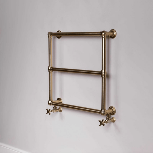 DQ Hungerford Towel Rail - 685mm x 685mm - Brushed Brass - HUNGERFORD-BB