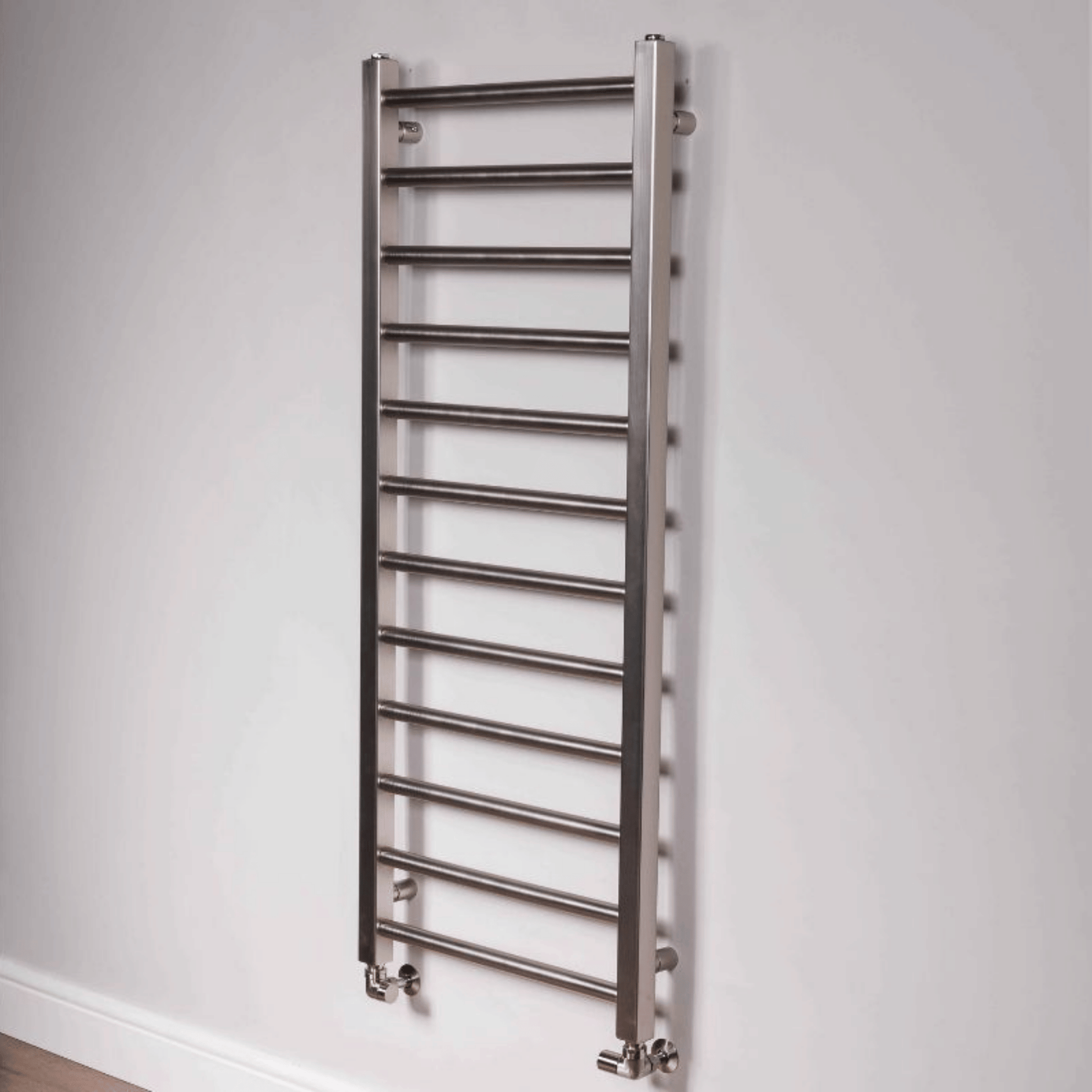 DQ Kylo Towel Rail with TEC Element - 500mm x 800mm - Brushed Nickel - KYLO-TEC 50/80-BN