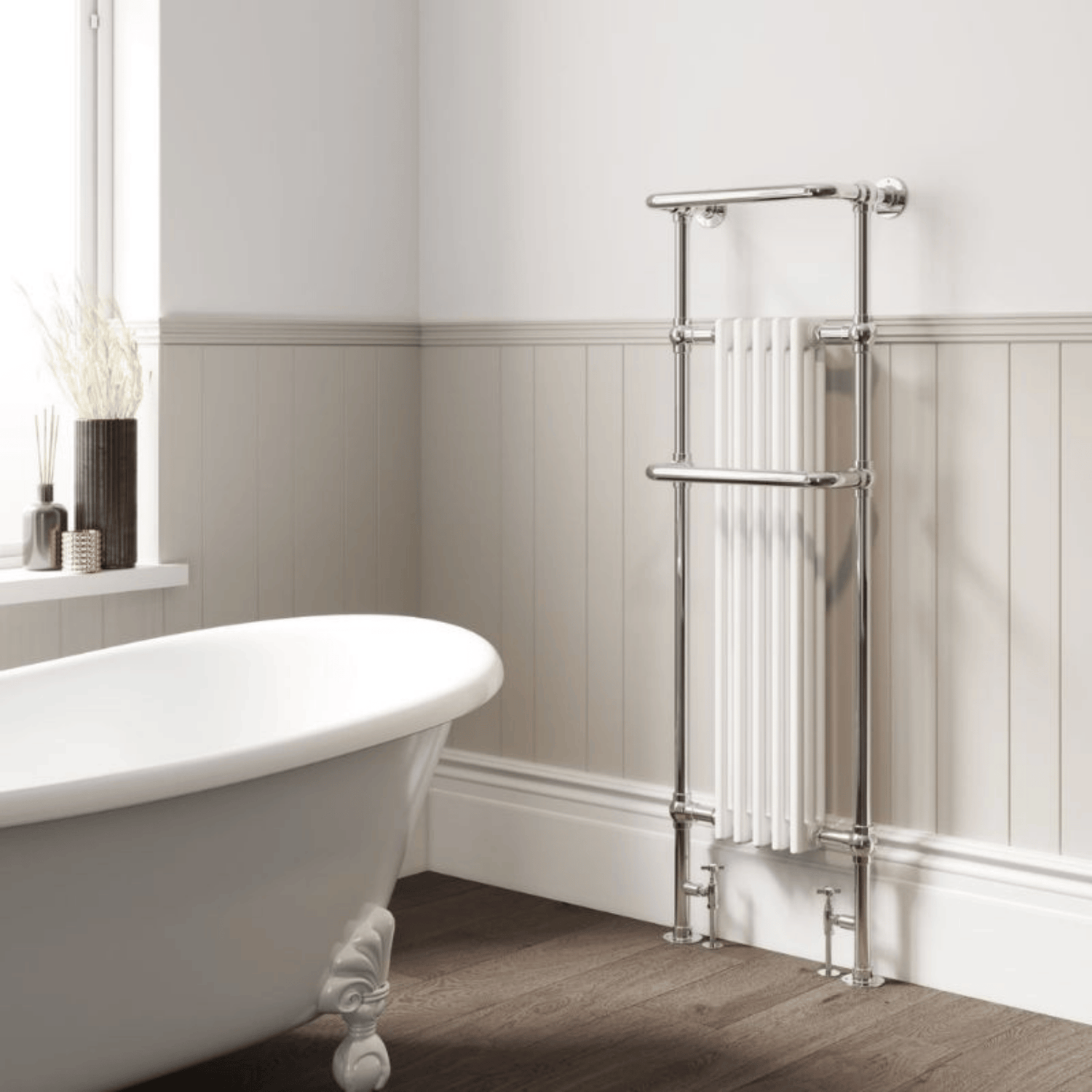DQ Lambourne Towel Rail - 1500mm x 500mm - Chrome - LAMBOURNE-CP