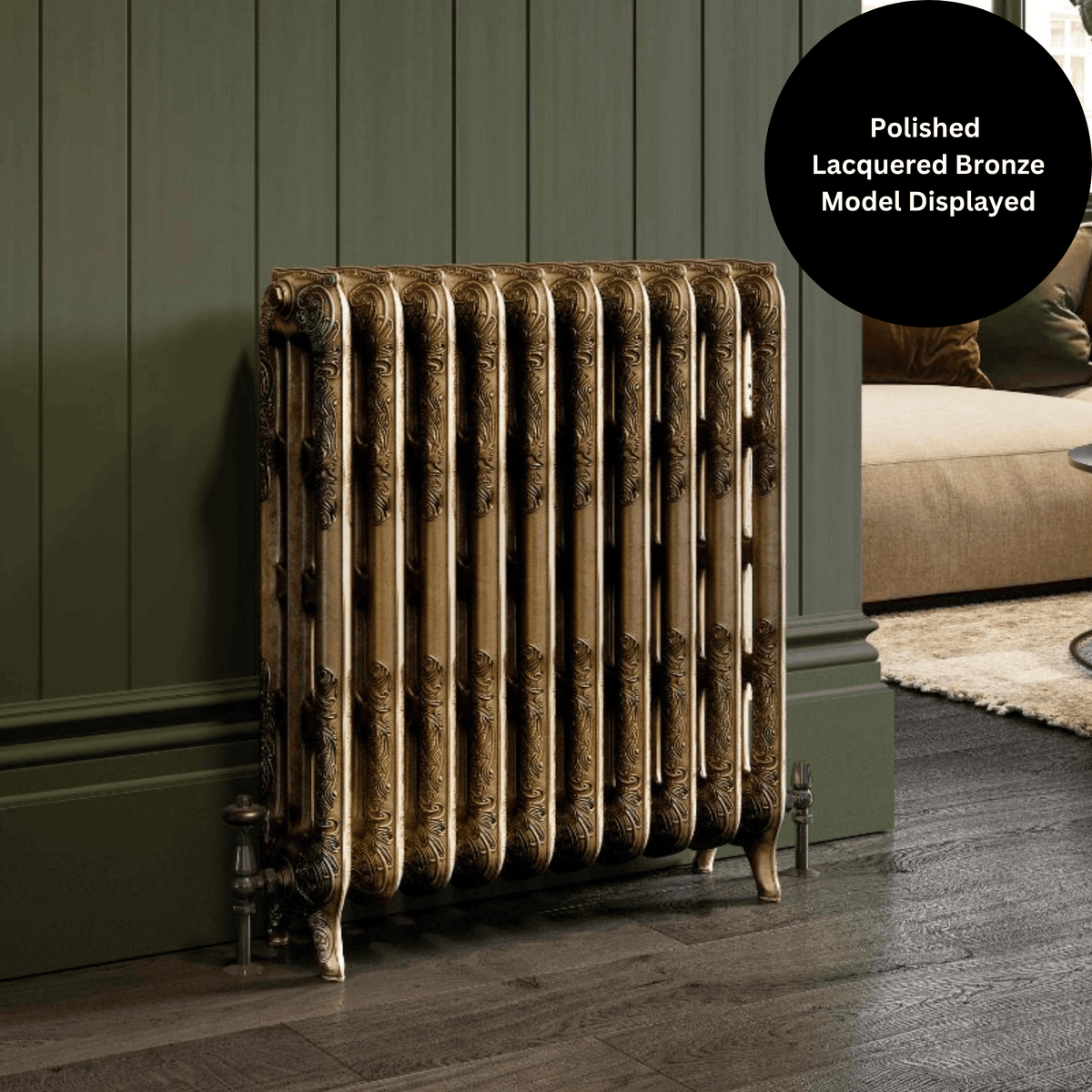 DQ Loxley Cast Iron Radiator - 970mm x 3070mm - Polished Lacquered - CR/LOX/970/40-PLF