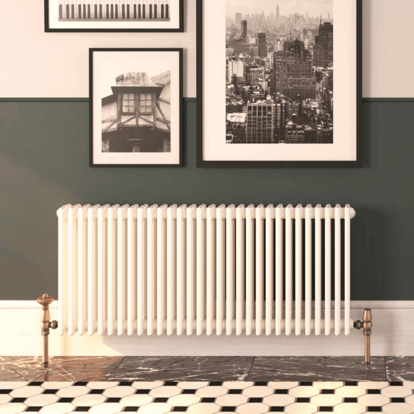 DQ Modus 6 Column Radiator - 300mm x 576mm - White (RAL 9016) - Modus 66.300/12-W