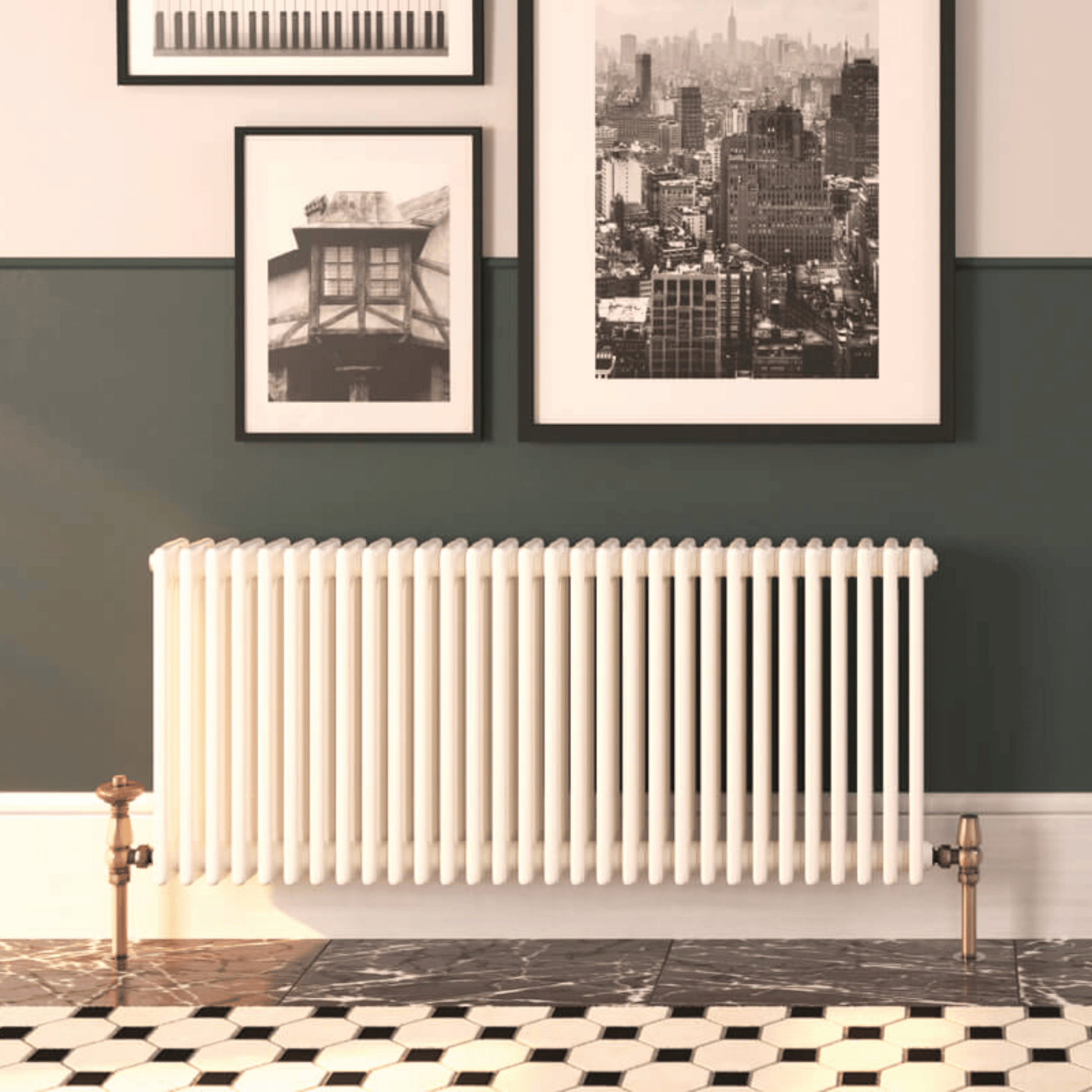 DQ Modus 3 Column Radiator - 1200mm x 162mm - White (RAL 9016) - Modus 33.1200/3-W