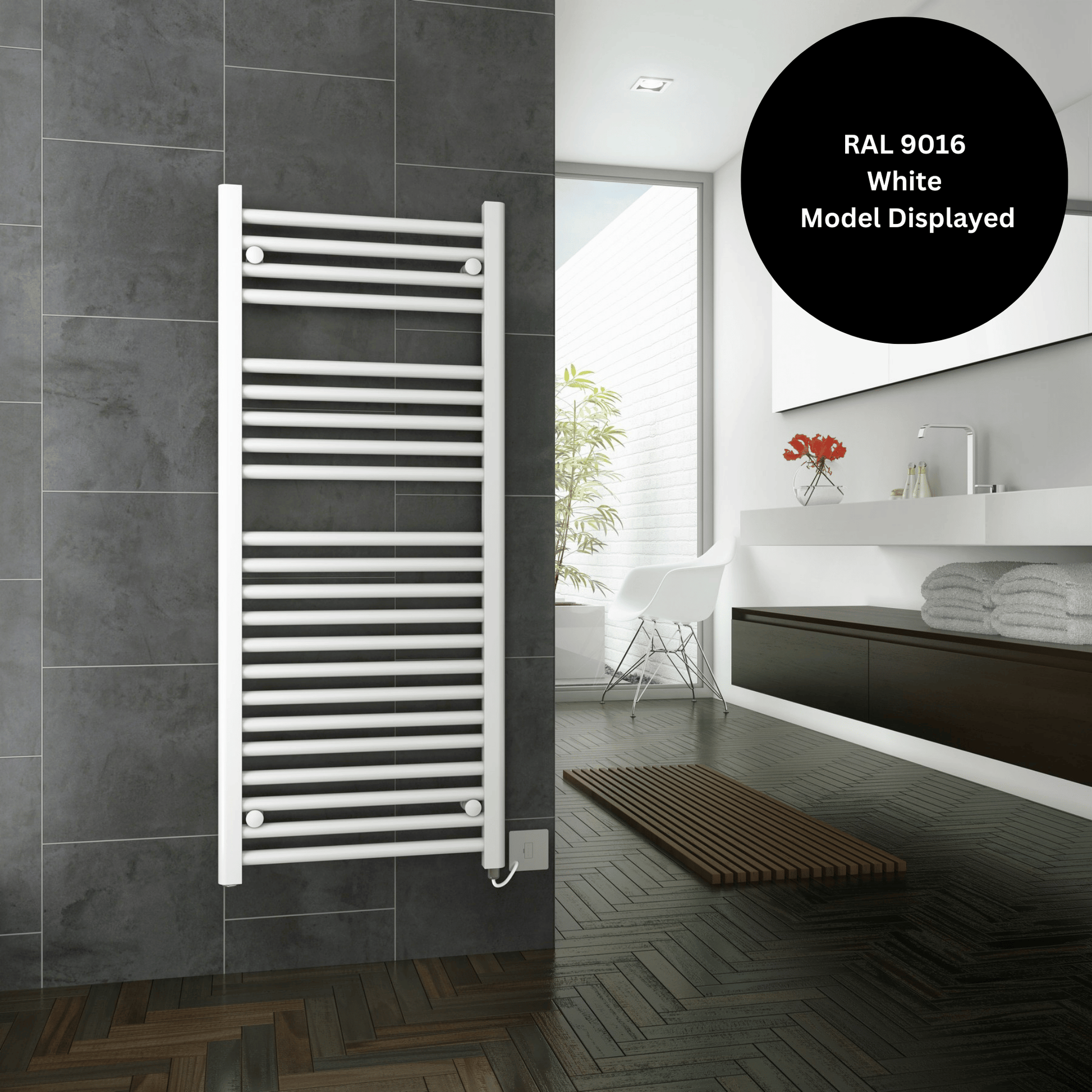 DQ Metro Towel Rail with Essential Element - 1200mm x 300mm - Chrome - METRO-E 30/120-CP