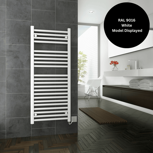 DQ Metro Towel Rail with H+ Element - 1000mm x 500mm - Chrome - METRO-H+ 50/100-CP