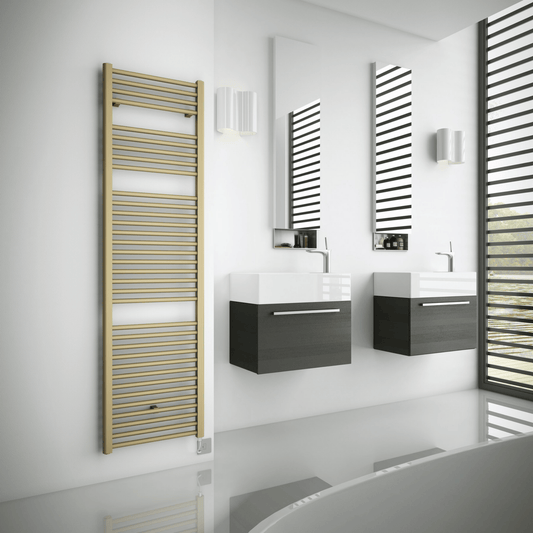 DQ Metro Towel Rail with TEC Element - 1800mm x 500mm - RAL Colour/DQ Finishes - METRO-TEC 50/180-F