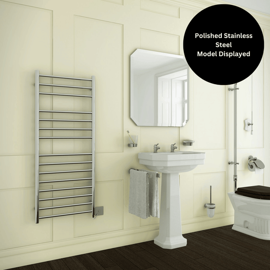 DQ Siena Towel Rail with H+ Element - 1190mm x 500mm - F02 Ultra Matt Black - SIENA-H+ 50/120-UMB
