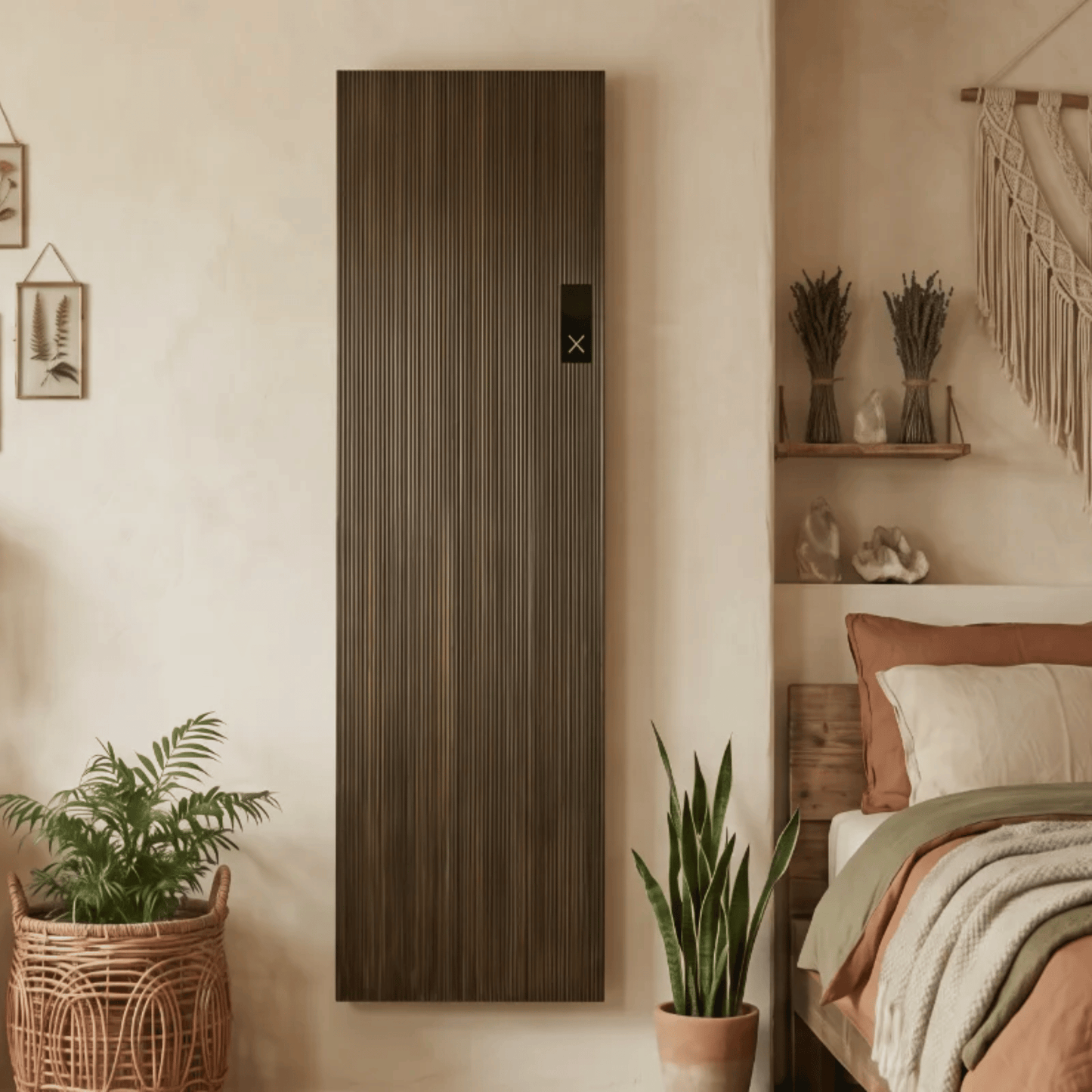Iceni Electric Vertical Radiator - 1600mm x 540mm x 90mm - Antique Brass - ICENI-1600/54