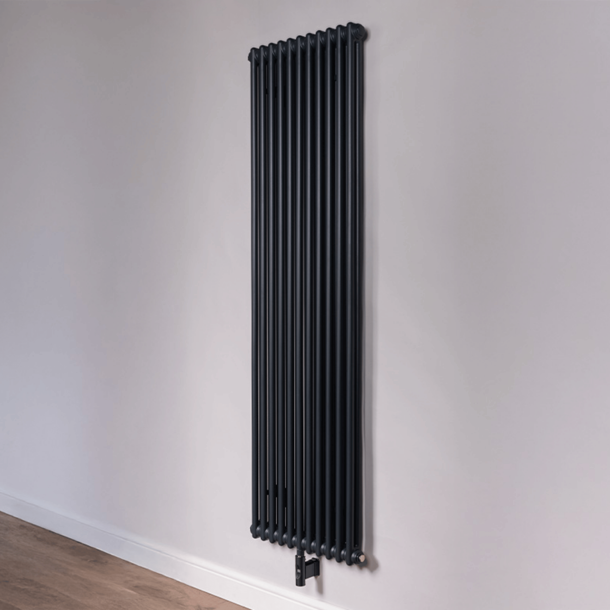 DQ Modus Electric Column Radiator - Vertical - 2 Column - 1920mm x 346mm - Anthracite Texture (RAL 7016) - MODUS-E2.1800/7-A