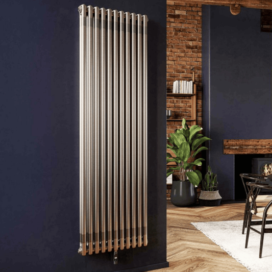 DQ Modus Electric Column Radiator - Vertical - 2 Column - 1920mm x 530mm - Bare Metal Lacquer - MODUS-EB2.1800/11