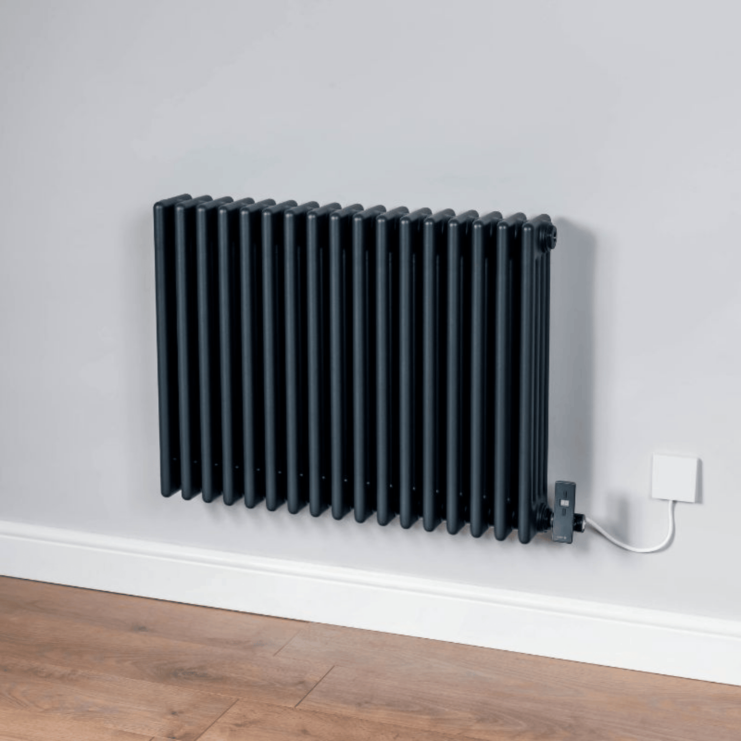 DQ Modus Electric Column Radiator - 4 Column - 600mm x 1290mm - Anthracite Texture (7016) - MODUS-E4.600/26-A