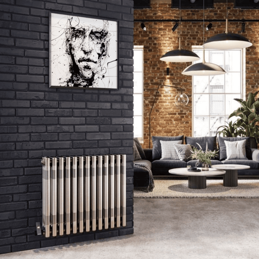 DQ Modus Electric Column Radiator - 4 Column - 600mm x 1290mm - Bare Metal Lacquer - MODUS-EB4.600/26