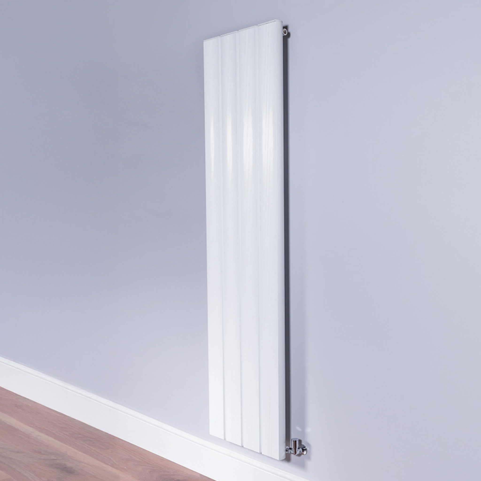 DQ Moto Vertical Radiator - 1800mm x 475mm - White (RAL 9016) - MOTO1800/4-W