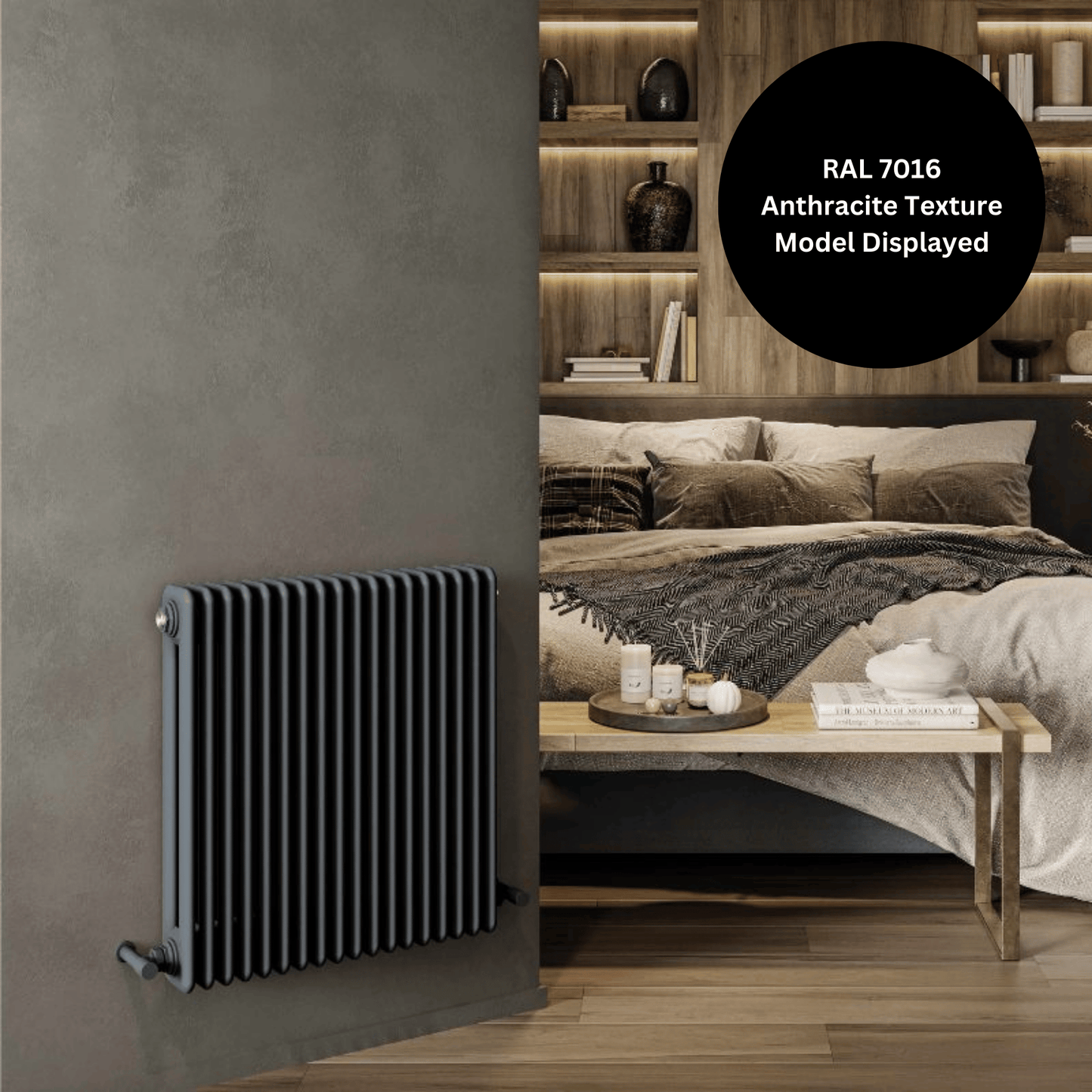 DQ Newey Horizontal Radiator - 600mm x 1335mm - RAL Colour/DQ Finishes - NEWEY600/30-F