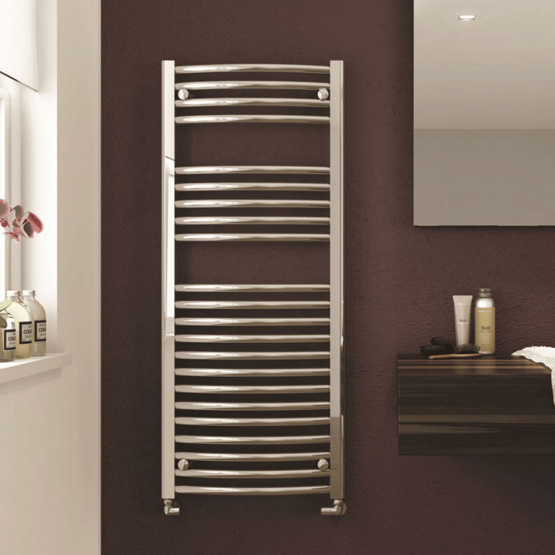 DQ Orion Curved Towel Rail - 1800mm x 600mm - Chrome - ORION60/180-CP