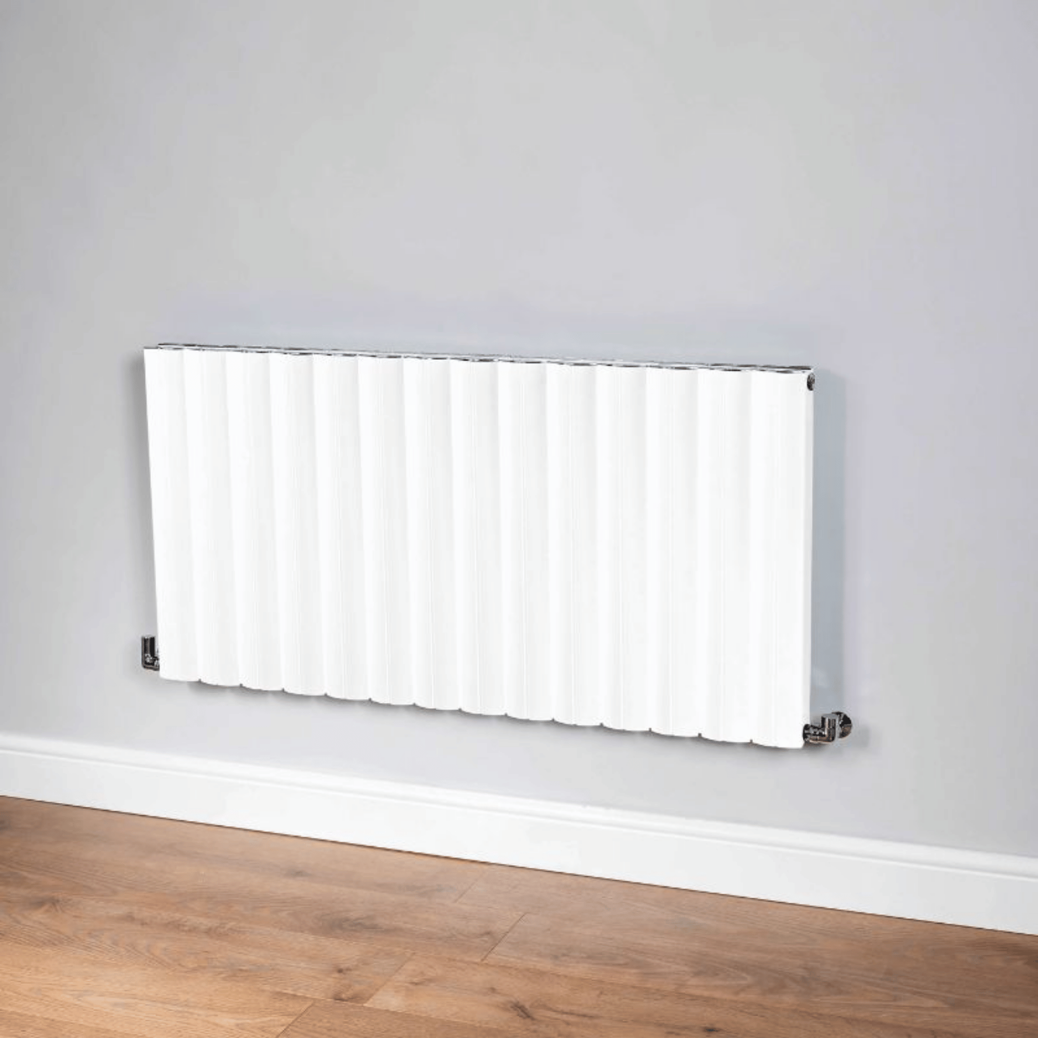 DQ Pica Radiator Horizontal Radiator - 600mm x 590mm - White Texture (RAL 9016) - PICA600/7-W