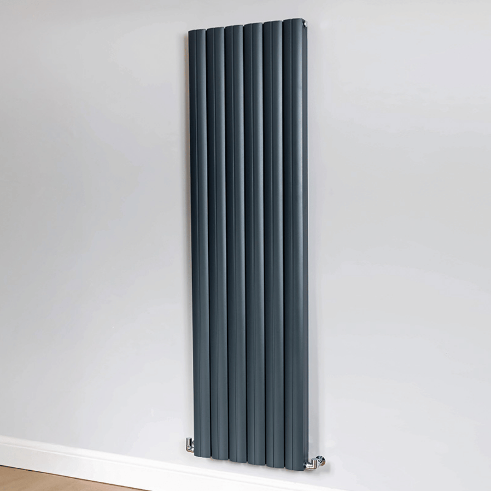 DQ Pica Radiator Vertical Radiator - 1800mm x 505mm - Anthracite Texture (RAL 7016) - PICA1800/6-A