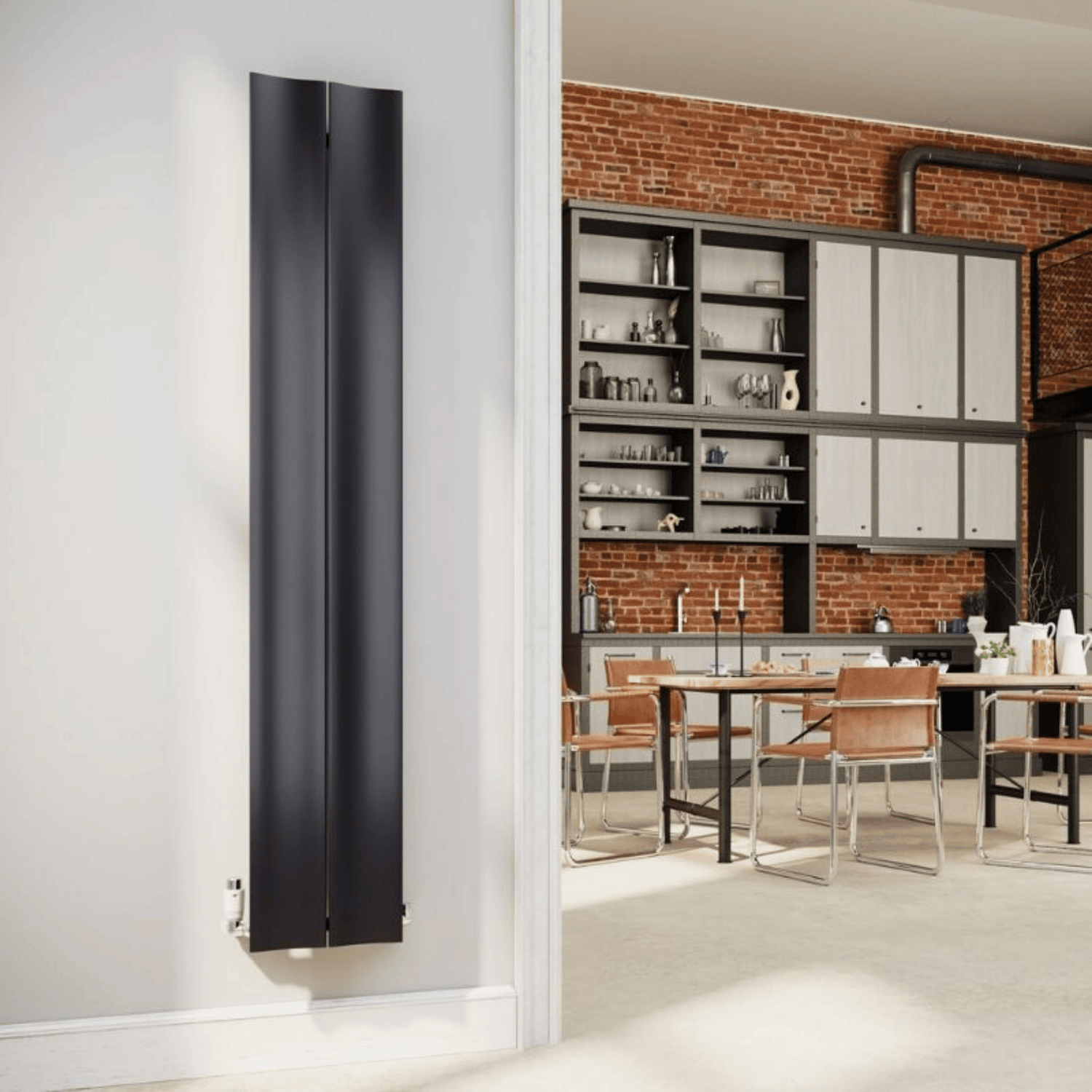 DQ Ruvo Vertical Radiator - 1800mm x 635mm - Anthracite Matt (RAL 7016) - RUVO180/4-A
