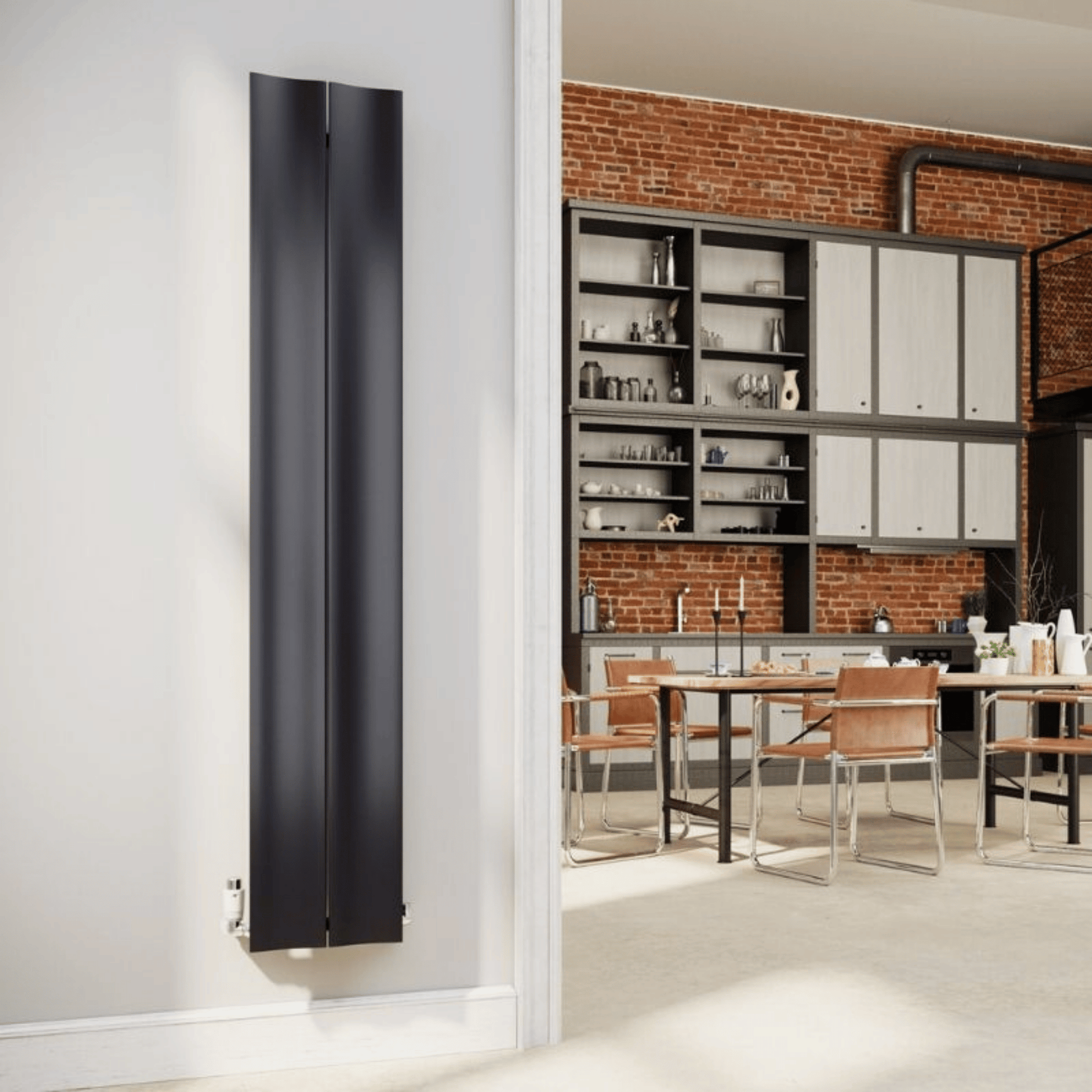 DQ Ruvo Vertical Radiator - 1800mm x 635mm - Anthracite Matt (RAL 7016) - RUVO180/4-A