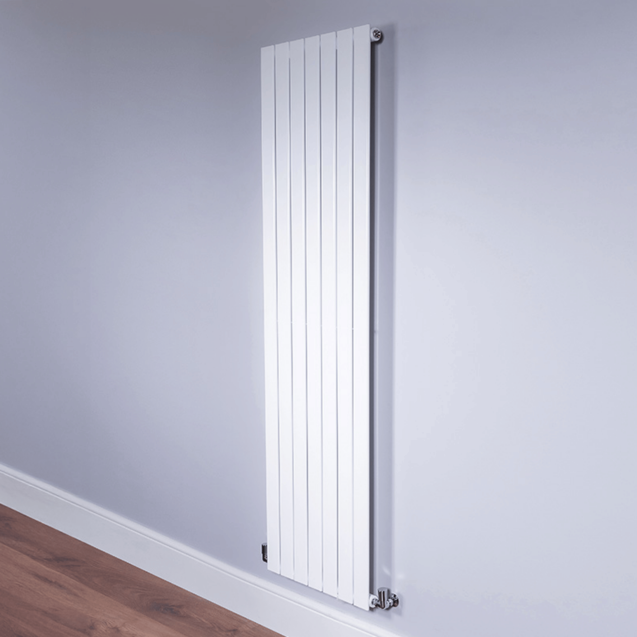 DQ Strata Single Vertical Radiator - 1800mm x 224mm - White Gloss (RAL 9016) - STRATA180/3-W
