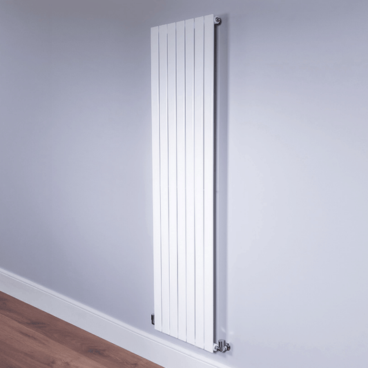 DQ Strata Double Vertical Radiator - 1800mm x 528mm - White Gloss (RAL 9016) - STRATA180/7D-W