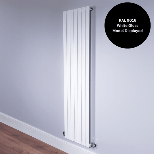 DQ Strata Double Vertical Radiator - 1800mm x 680mm - RAL Colour/DQ Finishes - STRATA180/9D-F