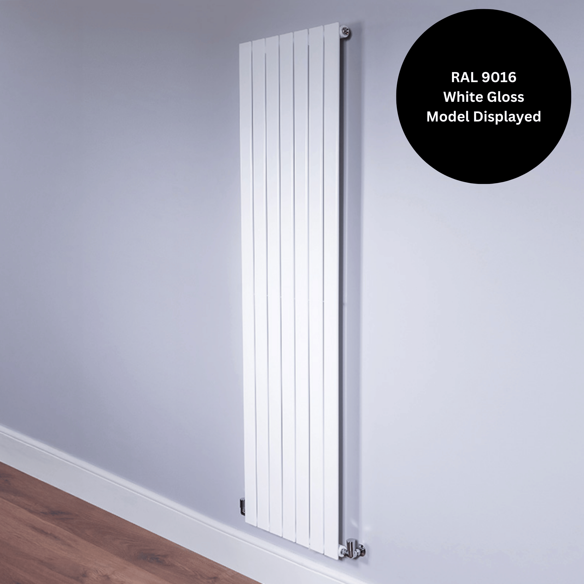 DQ Strata Double Vertical Radiator - 1800mm x 224mm - Anthracite Texture - STRATA180/3D-A